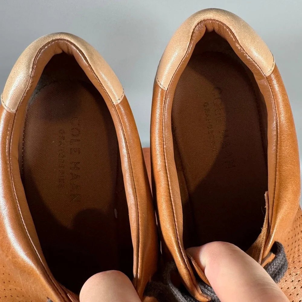 Cole Haan Grand Crosscourt Daily Leather Sneakers British Tan Mens 11.5 M C31218